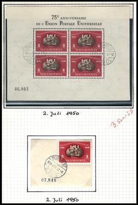 .gestempelt/*/**/Poststück - Sammlung Ungarn ca. 1871/1982 u.a. mit Bl. Nr.18A gestempelt, - Francobolli