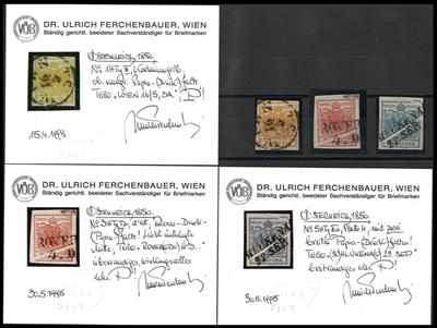 .gestempelt - Österr. Nr. 1HIII kadmiumgelb, - Briefmarken und Ansichtskarten