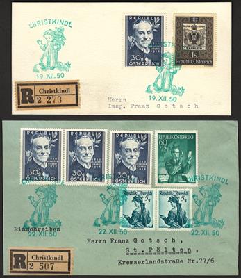 Briefstück - Christkindl 1950, - Briefmarken und Ansichtskarten