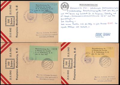 Poststück - Österr. 1945 - Lokalausgabe SENFTENBERG, - Stamps