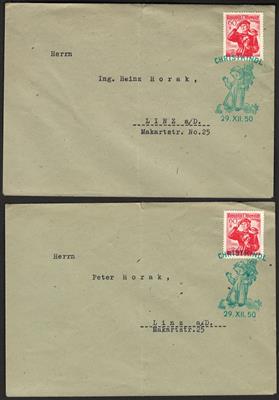 Poststück - Österr. 1947/1951 - div. echt gelaufene Briefe meist m. Sonderm. frank. u. Reko, - Francobolli