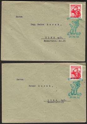 Poststück - Österr. 1947/1951 - div. echt gelaufene Briefe meist m. Sonderm. frank. u. Reko, - Briefmarken und Ansichtskarten