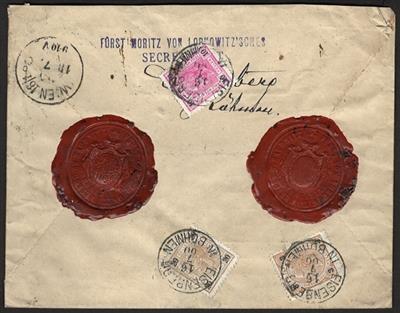 Poststück - Österr. Monarchie 8 gesiegelte Briefe nach 1900 teils Adeligenpost, - Briefmarken und Ansichtskarten