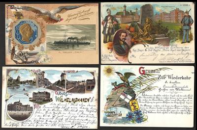 Poststück - Partie AK D.Reich u.a. mit 10 versch. Karten zur Orienreise von Kaiser Wilhelm, - Briefmarken und Ansichtskarten