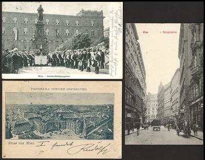 Poststück - Partie alte Wiener AK vorwiegend innere Stadt, - Briefmarken und Ansichtskarten