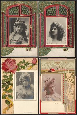 Poststück - Partie Passepartout - Fotokarten "Frauen", - Briefmarken und Ansichtskarten