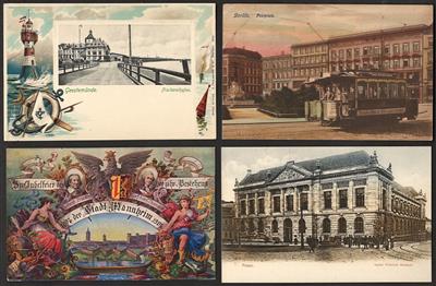 Poststück - Reichh. Partie AK meist - Briefmarken und Ansichtskarten