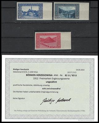 ** - Bosnien Nr. 61U/63U, - Stamps
