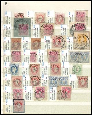 .gestempelt/Briefstück - Österr. Monarchie - Sammlung Abstemelungen und Entwertungen ab Ausg. 1850, - Briefmarken und Ansichtskarten