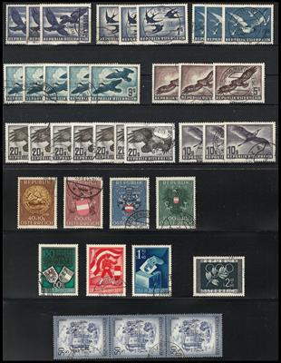 .gestempelt - Kl. Partie II. Rep. u.a. Flug 1950/53 dreifach, - Stamps