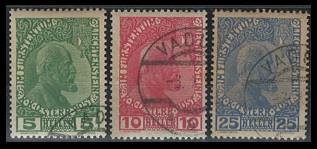 .gestempelt - Liechtenstein Nr. 1 y/3 y - Stamps
