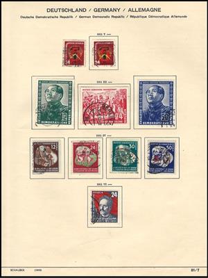 **/gestempelt - Sammlung  DDR etc. 1945/ 1973, - Briefmarken und Ansichtskarten