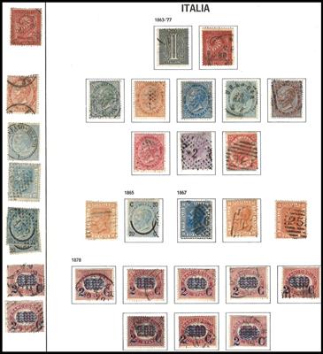 .gestempelt/*/**/(*) - Sammlung Italien ca. 1862/1980, - Briefmarken und Ansichtskarten
