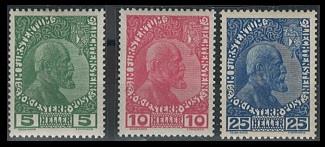 ** - Liechtenstein Nr. 1 y/3 y(gewöhnl. Papier) postfr. zentr. Prachtske., - Briefmarken und Ansichtskarten