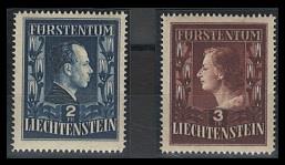 ** - Liechtenstein Nr. 304 B/ 305 B (LZ. 14 3/4) postfr. einwandfrei, - Briefmarken und Ansichtskarten