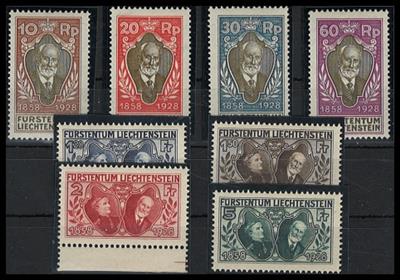** - Liechtenstein Nr. 82/89 (Regierungsjubiläum) postfr. einwndfrei, - Stamps