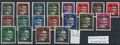 ** - Österr. 1945 - Brückenspendenmarken Losenstein, - Briefmarken und Ansichtskarten