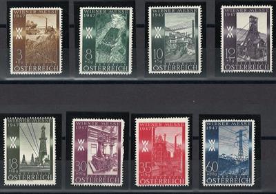 (*) - Österr. Nr. 811PI/18PI (Wiener Frühjahrsmesse 1947 als ENDPROBEN IN ORIGINALFARBEN IN LINIENZÄHNUNG 14, - Briefmarken und Ansichtskarten