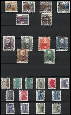 **/* - Sammlung Österr. 1918/1937 u.a. mit Nr. 289C ** mit Kurzbefund Soecknick, - Stamps