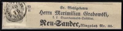 Briefstück - Österr. Nr. 23 auf Schleife nach Seu - Sandec, - Stamps