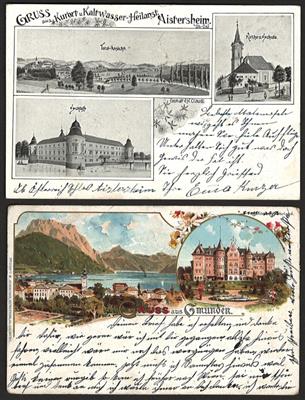 Poststück - Ansichtskarten aus OÖ ab Monarchie - (ca. 100), - Známky