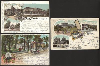 Poststück - Ansichtskarten Wien ab Monarchie - (ca. 110), - Briefmarken und Ansichtskarten