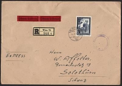 Poststück/Briefstück - Partie Poststücke Österr. ab 1945 mit interess. Stücken, - Briefmarken und Ansichtskarten