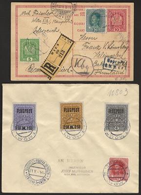 Poststück/Briefstück -Partie Poststücke Österr. Monarchie mit viel Ausgabe 1908m ua. wertbrief- und Auslands- und Expresspost, - Francobolli