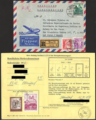 Poststück/Briefstück - Reichh. Partie Poststücke modernes Österr. mit Postformularen, - Stamps