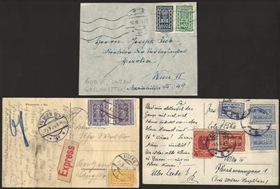 Poststück - Österr. - Partie Inflabelege I. Rep., - Stamps