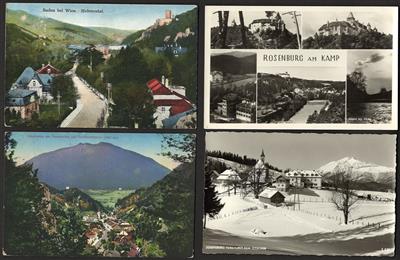 Poststück - Partie AK NÖ (ca. 550) und div. Motive (ca. 50), - Briefmarken und Ansichtskarten