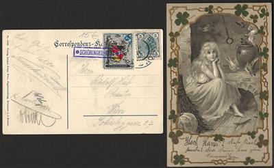 Poststück - Partie alte Ansichtskarten Österr. mit Postablagestempel,(über 55), - Francobolli