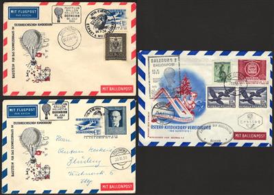 Poststück - Partie Ballonpost Österr. ab 1948, - Briefmarken und Ansichtskarten