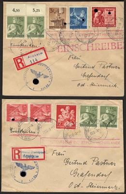 Poststück - Partie Poststücke div. Europa u.a. D.Reich u. D. Bes. WK II, - Francobolli