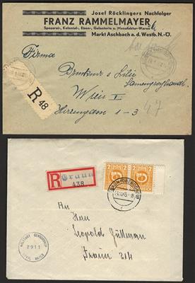 Poststück - Partie Poststücke Österr. ca. 1945/1948, - Briefmarken und Ansichtskarten