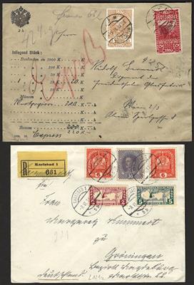 Poststück - Partie Poststücke Österr. Monarchie nach 1900 u.a. mit reko- und Expresspost, - Stamps