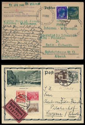 Poststück - Partie Poststücke Vorarlberg ab I. Rep., - Briefmarken und Ansichtskarten