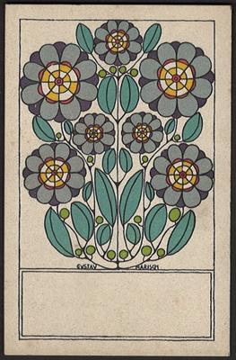 Poststück - Wiener Werkstätte Nr. 784 Blumenmuster von G. Marisch, - Briefmarken und Ansichtskarten