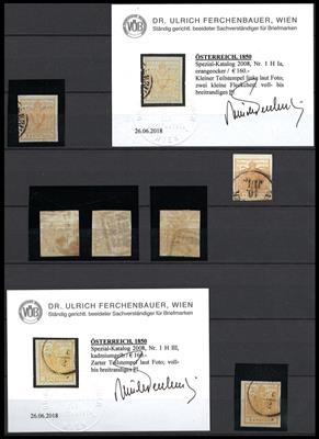 .gestempelt/Briefstück/Poststück - Österr. Ausg. 1850, - Stamps and postcards