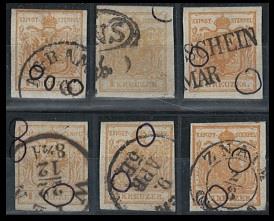 .gestempelt - Österr Nr. 1H - 6 Marken - Známky a pohlednice