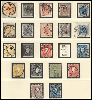 .gestempelt/*/** - Österr. - Sammlung  1850/1937, - Francobolli e cartoline