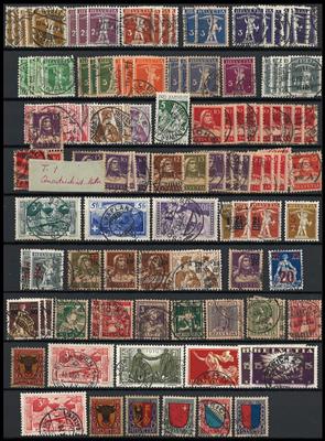 .gestempelt - Partie Schweiz mit viel Dubl., - Stamps and postcards