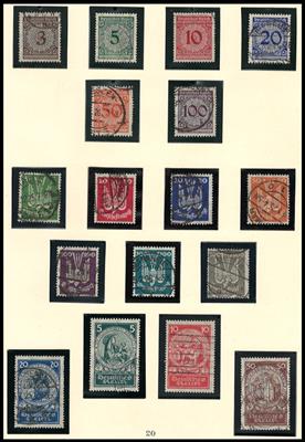 .gestempelt - Sammlung D.Reich 1872/1945 u.a. Nr. 344/50, - Francobolli e cartoline