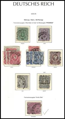 **/*/gestempelt - Sammlung D.Reich 1875/1945, - Francobolli e cartoline