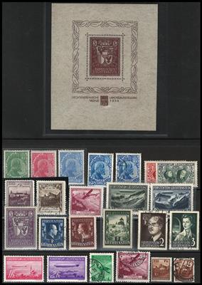 .gestempelt/*/**/(*) - SAmmlung Liechtenstein ab 1912, - Známky a pohlednice