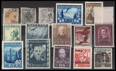 */**/gestempelt - Sammlung Österr. 1850/1937 mit Schwerpunkt I. Rep., - Briefmarken und Ansichtskarten