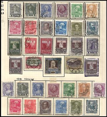 */gestempelt - Sammlung Österr. monarchie meist ab 1900 u. etwas Levante, - Briefmarken und Ansichtskarten