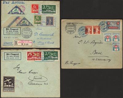 */gestempelt - Sammlung Schweiz mit alten Ausg., - Briefmarken und Ansichtskarten