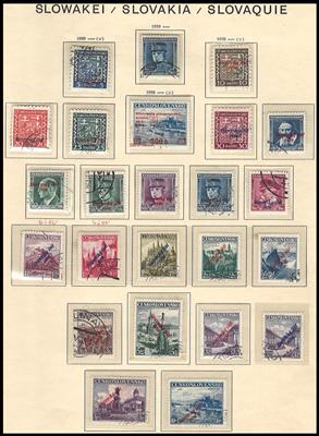 .gestempelt/* - Sammlung Slowakei 1939/45, - Známky a pohlednice