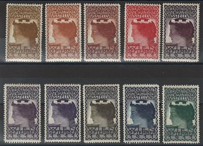 ** - Österr. 1911 - komplette Serie - Briefmarken und Ansichtskarten